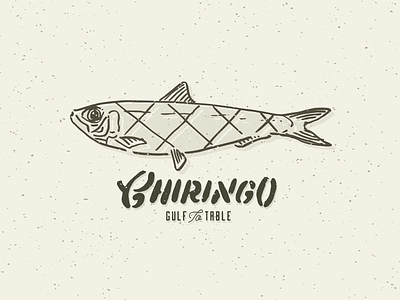 Chiringo Sardine bar beach branding fish fishing hand drawn logo restaurant sardine script seafood typography