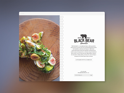 Black Bear Bread Co - Landing Page bear bread cafe food restaurant tile website