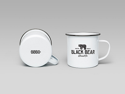 Black Bear Bread Co - Coffee Mugs bear branding cafe coffee mugs restaurant