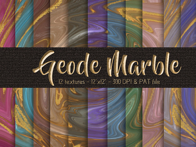 Geode Marble Digital Papers Set