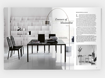 Monochrome Interior Design Magazine Layout 1-2 layout magazine monochrome