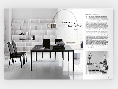 Monochrome Interior Design Magazine Layout 1-2