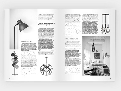 Monochrome Interior Design Magazine Layout 3-4