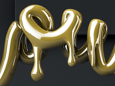 DRIPPING GOLD TEXT CINEMA 4D TUTORIAL