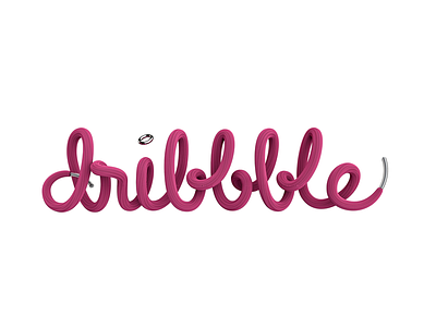 Dribbble lace 3d c4d cinema 4d dribbble shoelace type typography