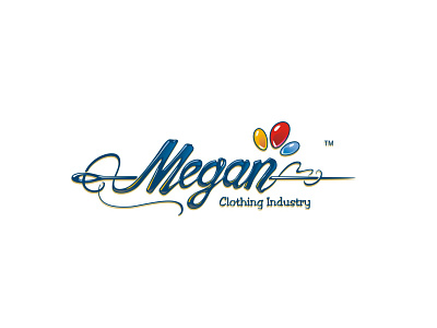 Megan Clothing Industry design icon logo typography vector
