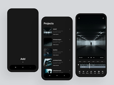 Video Editor Mobile App | UI Concept