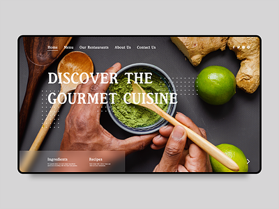 Gourmet Cuisine Website UI | 006 adobe xd art blog branding cuisine design gourmet graphic home homepage interface menu page restaurant ui ui design user web website