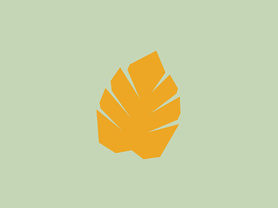 Split Leaf icon illustration monstera palm plant