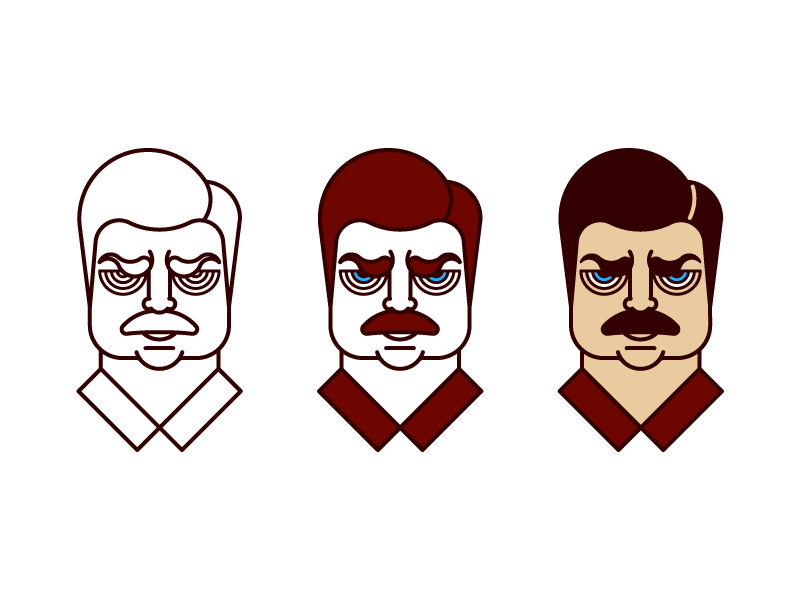 Ron Swanson by Ksenia Kozhanova on Dribbble