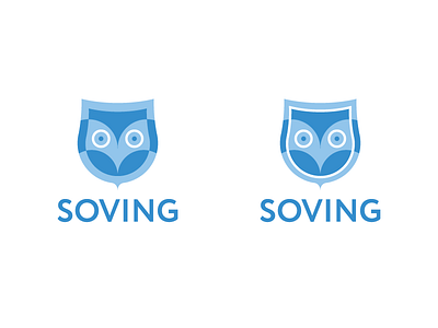 Soving decision logo owl save shield