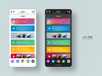 chi.OS - Home can be more android applauncher apps concept home homescreen ios iphone launcher layout mockup operatingsystem os phone phoneos typography ui userexperience userinterface ux