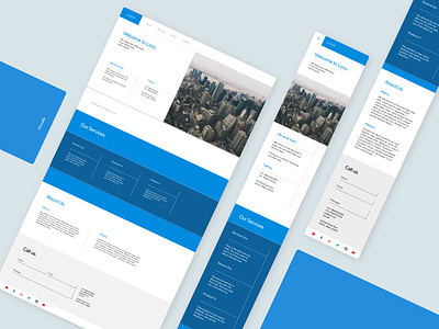 Website Template - minimalism user interface web website design