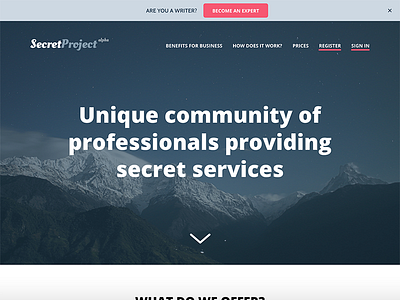 Secret Landing Page