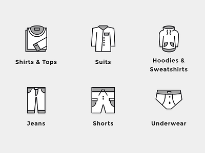 Men's wear icons