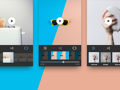 Edit video app edit icons ios iphone mobile photoshop psd sketch ui ux video