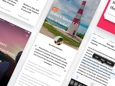 Blog app blog edit ios iphone mobile psd sketch social text ui ux