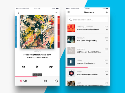 Music Player album artist ios ios9 kit list mockup music player psd sketch ui