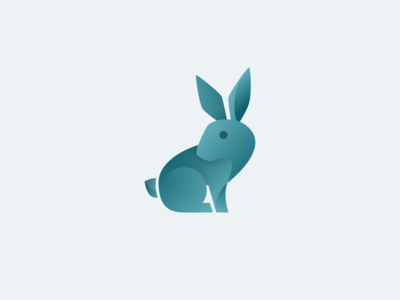 Bunny animal bunny design gradients icon illustration logo mark rabbit vector
