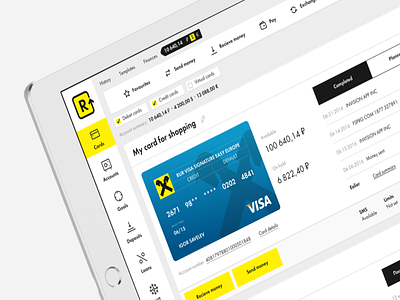 Bank Dashboard account app bank banking cards dashboard design details finance money site web