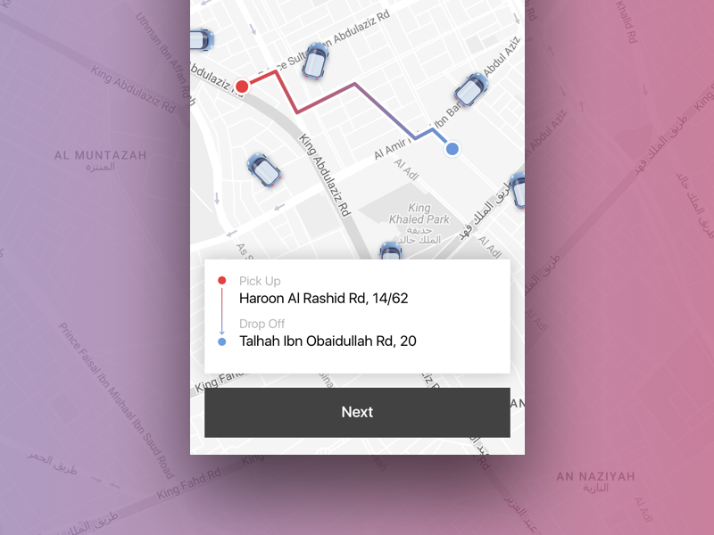 Map iphone android ios app car summary pin taxi uber on-demand map delivery