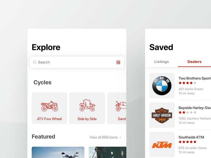 Explore Cycles marketplace cycles search ios app shop commerce mobile iphone x explore