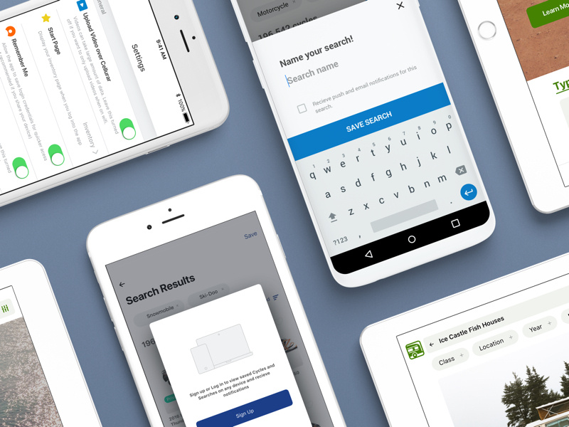 Cycle Trader Case Study user interface design mobile case study ipad shop e-commerce iphone behance android ios app