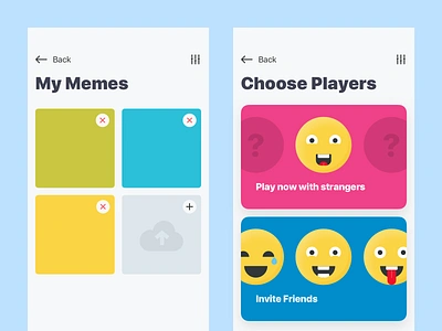 Meme Fight iOS Game app emoji emoji set emojis game game app gamification gaming gaming app icon icons icons design ios iphone meme mobile smile smiles typography ui