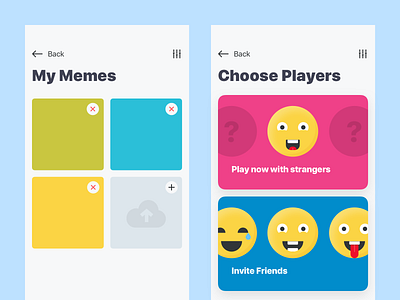 Meme Fight iOS Game app emoji emoji set emojis game game app gamification gaming gaming app icon icons icons design ios iphone meme mobile smile smiles typography ui