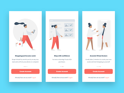 Onboarding Slides For a Virtual Fitting App