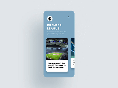 Sportswriting Media App | Swipe Navigation Concept app article feed football ios mobile motion navigation news news app news feed read reader soccer sport sport app swipe text typogaphy ui