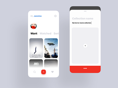 Movie Collection app collection design film ios iphone mobile movie movie app profile tv tv series uiux