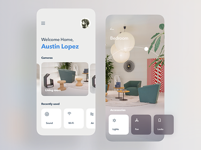 Smart Home App | Mobile Dashboard accesories app automation clean dashboard home home app home appliances home automation internet of things ios iot iphone mobile mobile designer room smart app smart home smart home app smart house
