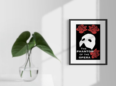 Poster Concept for Phantom of the Opera design flat illustration illustrator minimal