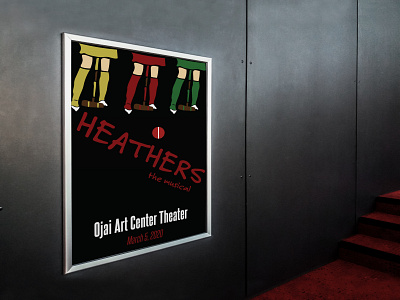 Minimalistic Broadway Poster: Heathers the Musical broadway design illustration illustrator minimal poster poster design