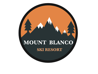 Daily Logo Challenge: Day 8: Create a Ski Mountain Logo