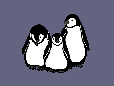 penguins adobefresco adobefrescoillustration design illustration illustrator minimal