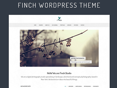 Finch WordPress Theme finch photography theme tommusrhodus wordpress
