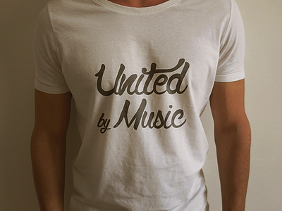 United By Music T-Shirt community crazy music t shirt type typography