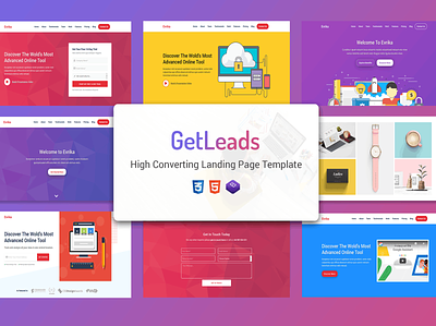 GetLeads - Marketing HTML Landing Page Template creative landing page marketing product launch startup startup campaign themeforest