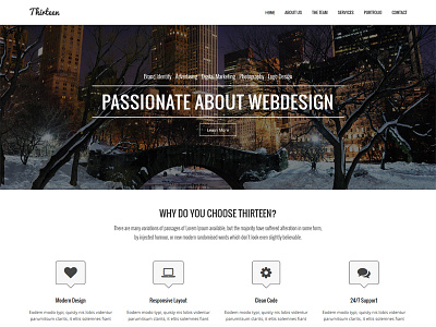 Thirteen creative portfolio responsive showcase site template themeforest themes web design