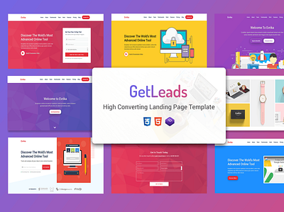GetLeads - Marketing HTML Landing Page Template business creative landing page landing page concept landing page design landing page ui landingpage marketing one page product launch startup startup campaign startup template themeforest ui ux web app