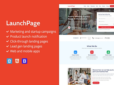 LaunchPage - Premium HTML Landing Page Template