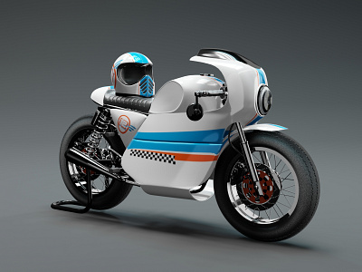 motorcycle design with lighting studio 3d 3d character 3d modeling blender blender3d design illustration lighting motorcyle rendering studio