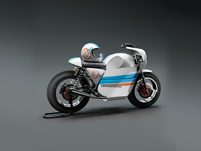 motorcycle design with lighting studio