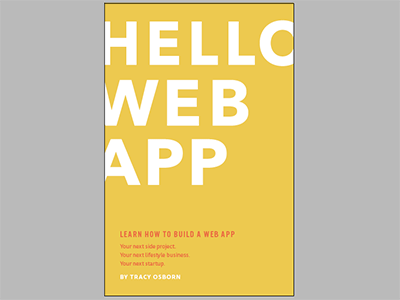 Hello Web App Cover book design cover design typography