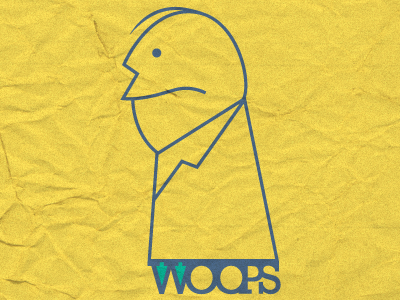 Woops Mood blue cartoon illustration mexico typography yellow