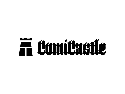 ComiCastle Logo blackletter castle comic logo mexico