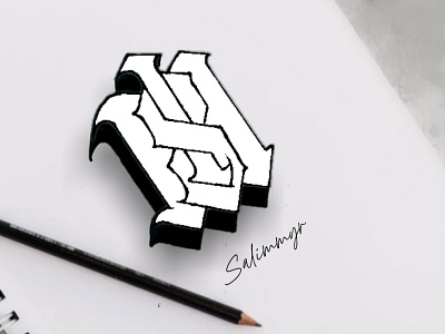 SLM graphic design lettering logo typography