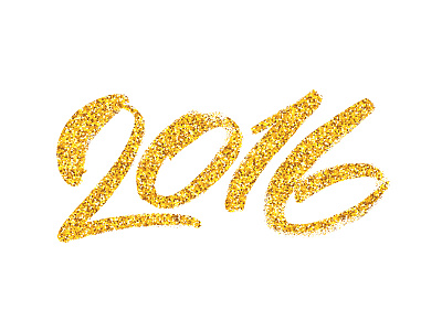 New Year 2016 lettering for greetings 2016 calligraphy elements golden happy lettering new year type typography vector